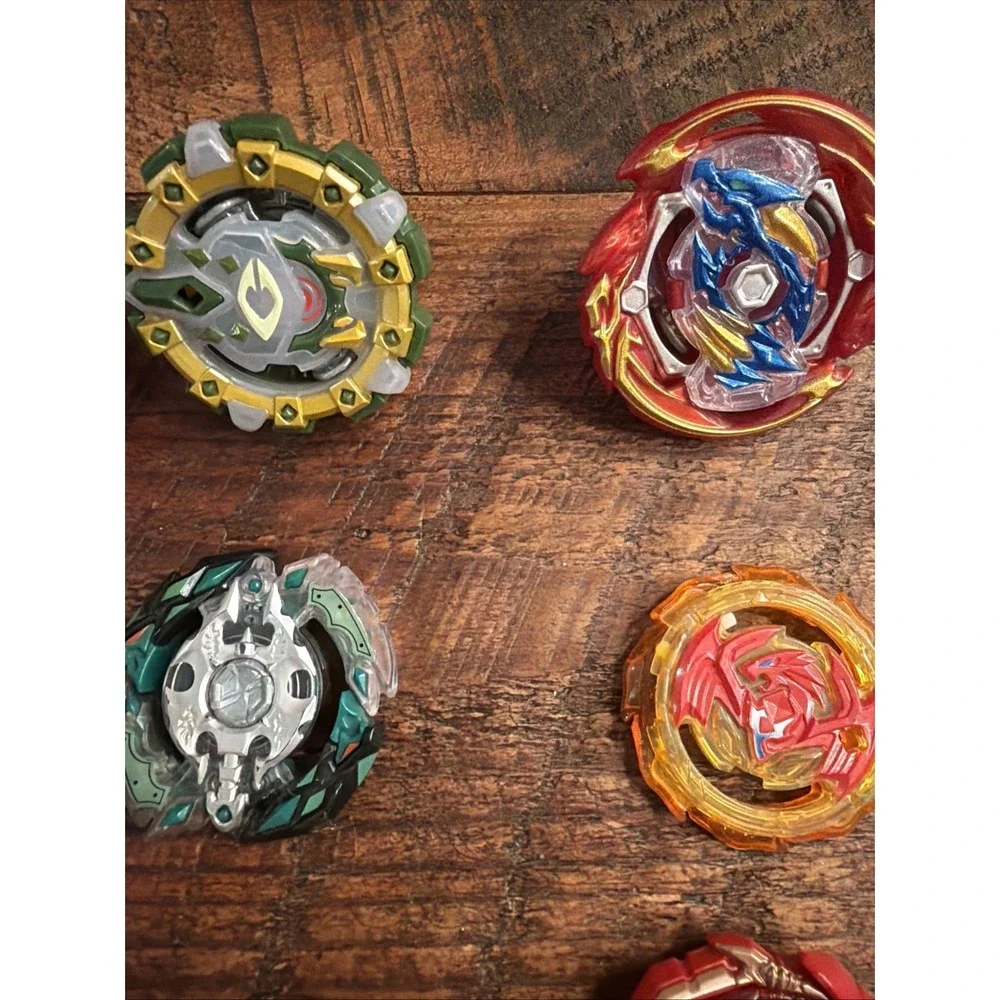 Beyblade Burst Lot Multicolor Tops with Launcher Set Used TAKARA TOMY